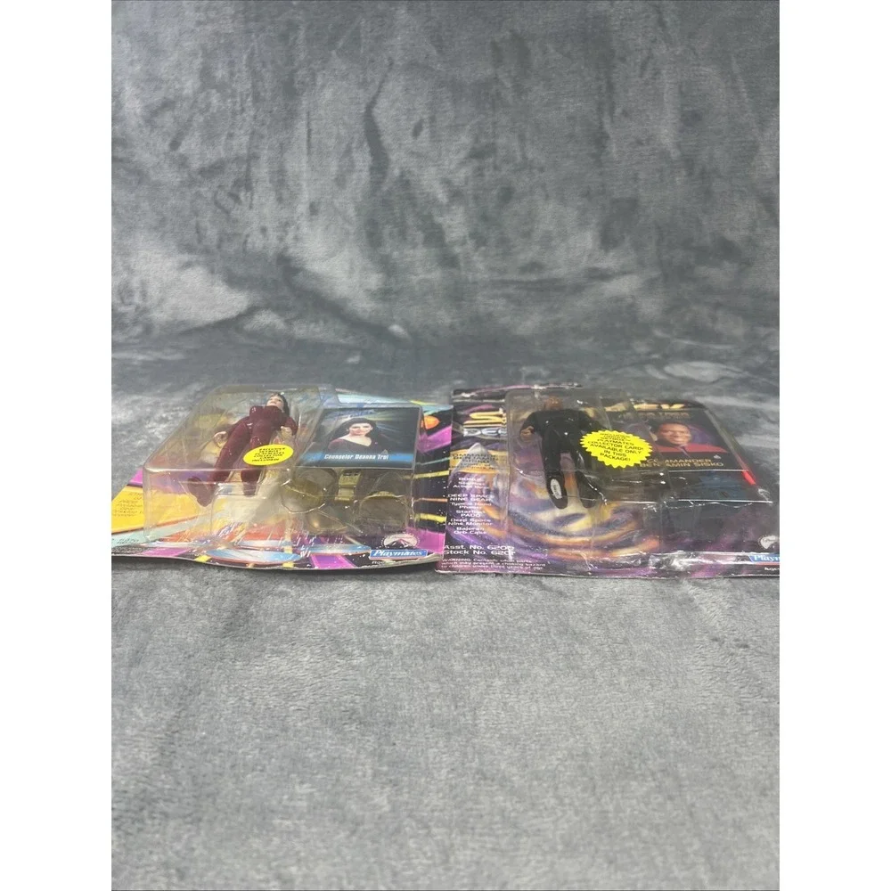 Vintage Star Trek DS9 Picard Data Sisko Deanna Lot Of 4 Action Figure Playmates